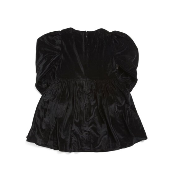 BARDOT JUNIOR Black Girls Hadlee Velour Mini Dress - Picture 2 of 2